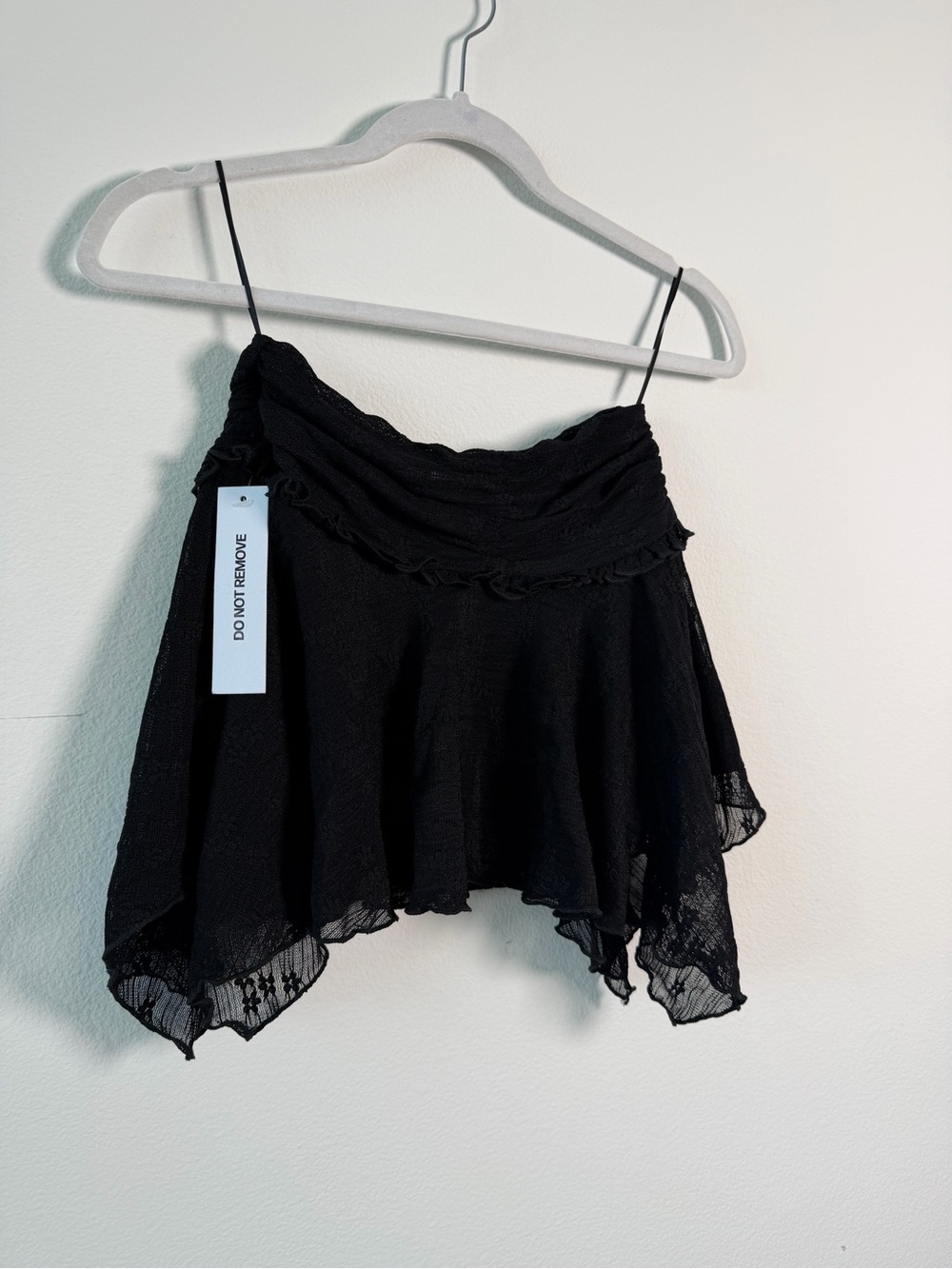Princess Polly Black Asymmetrical Handkerchief Hem Skirt